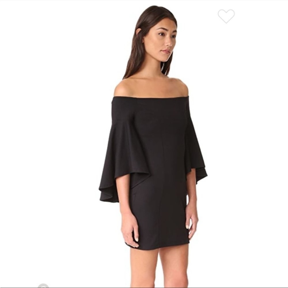 Susana Monaco Off The Shoulder Bell Sleeve Mini Bodycon Dress Size XS - Picture 3 of 12